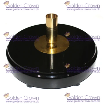 Black Single Pole Ceremonial Flagpole Base