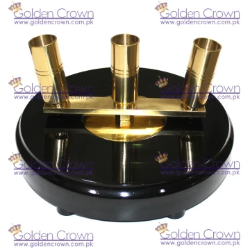 Black Three Pole Ceremonial Flagpole Bases