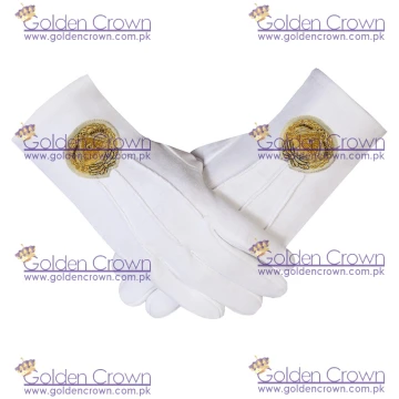 Cotton Masonic Gloves Grand Master Bullion Embroidery