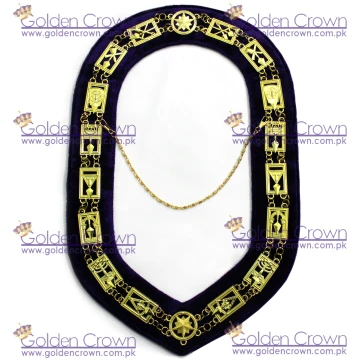 Cryptic Mason Royal & Select Chain Collar Golden Metal