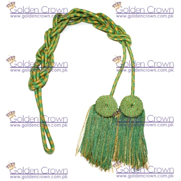 Flat Knot Gold And Green Cincture 