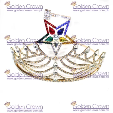 Freemason Masonic OES Grand Matron GOLD TONE Rhinestones O.E.S Adjustable CROWN