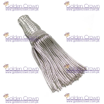 French Metallic Silver Bullion Tassel French Bullion Wire Tassels
