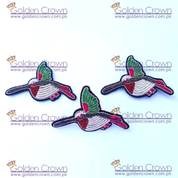Hand Bullion Wire Embroidery Badge for Brooch
