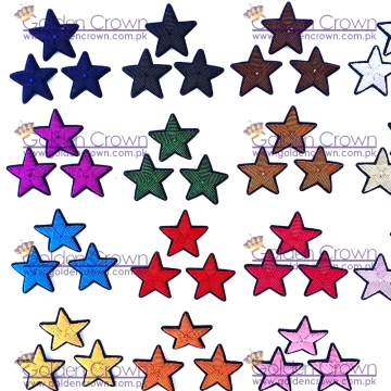 Hand Embroidered Color Wire Fashion Stars Brooches