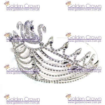 Masonic Ceremony Crown Silver TONE with Rhinestones Adjustable CROWN