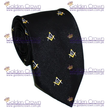 Masonic Craft Masons 100% Silk Tie Embroided Square Compass & G Lodge Gift