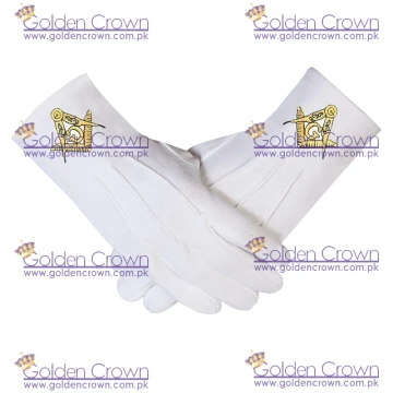 MASONIC FREE MASON FREEMASON WHITE DRESS GLOVES FREEMASONRY