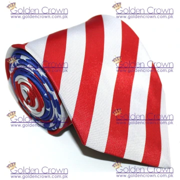 Masonic Freemason Mason American Flag Tie with Past Master Logo