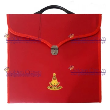Masonic MM/WM and Provincial Full Dress Past Master Red Cases with hard Handle