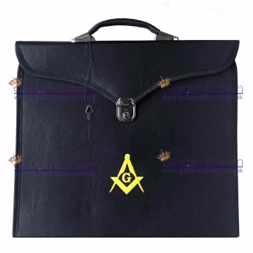 Masonic MM/WM and Provincial Full Dress Yellow Square Compass Cases with hard handle