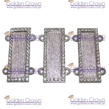Masonic name bars with Rhinestone border Silver Plated