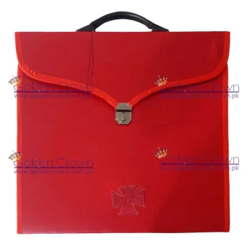 Masonic Regalia Knight Templar Provincial red File Cases with hard handle