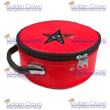 Masonic Regalia OES Order of Eastern Star Red Cap Case 