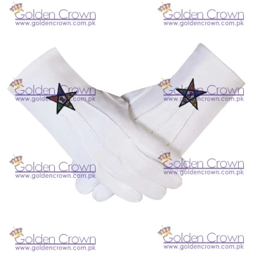 Masonic Regalia OES Order of the Eastern Star 100% Cotton Gloves 