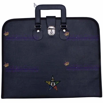 Masonic Regalia Order of Eastern Star OES Black File Cases with hard handle