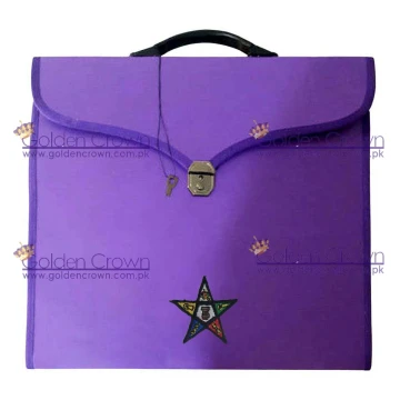 Masonic Regalia Order of Eastern Star OES File Cases with hard handle