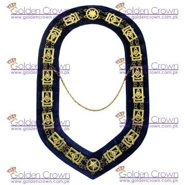 Masonic Regalia Past Master Chain Collar Gold Plated Chain Collar