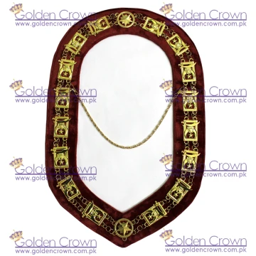 Masonic Regalia Shrine golden Metal Chain Collar