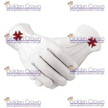 Masonic Regalia White Soft Leather gloves