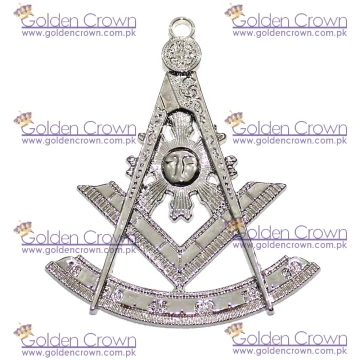 Masonic Silver Regalia Collar Jewel - Past Master silver plated