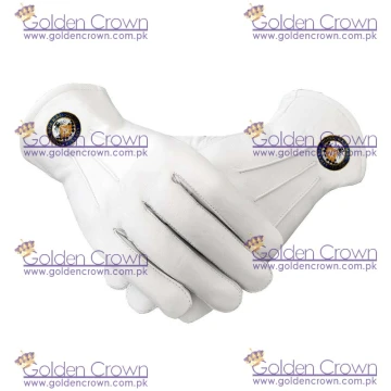 Men's Masonic Regalia Plain White Cotton Gloves