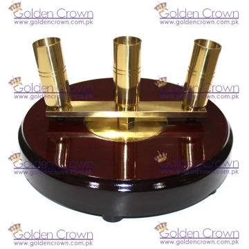 Rosewood Ceremonial Flagpole Base Three Pole