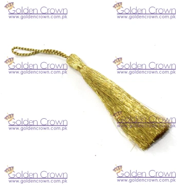 Silk Thread Long Tassels Gold