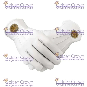 Soft Leather Masonic Gloves Grand Master Bullion Embroidery