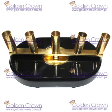 Wood Ceremonial Black 5 Pole Ceremonial Base