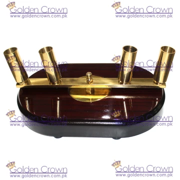 Wooden Ceremonial Flagpole Base Four pole