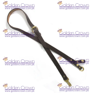 WW1 WW2 Officer Brown Leather Cross Strap