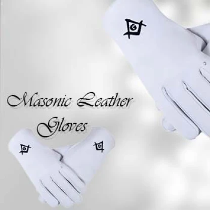Masonic Leather Gloves