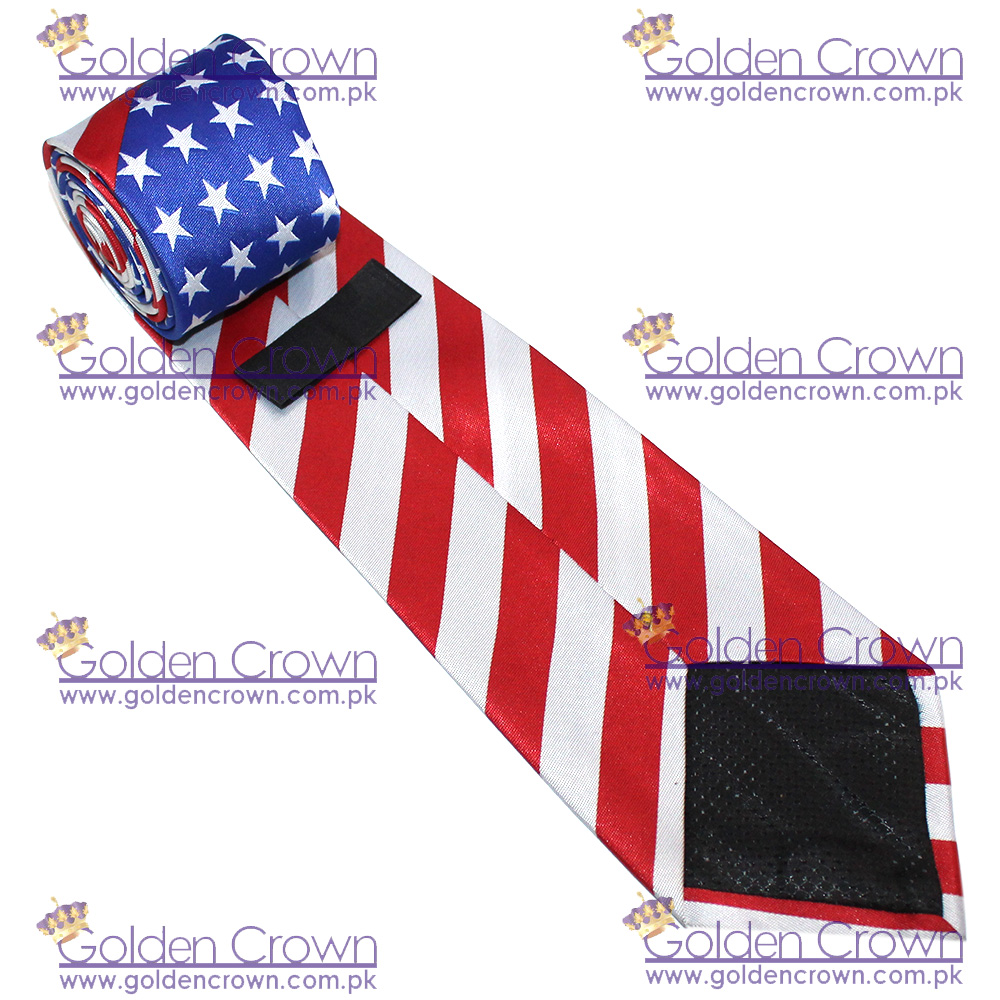 Masonic American Flag Necktie 