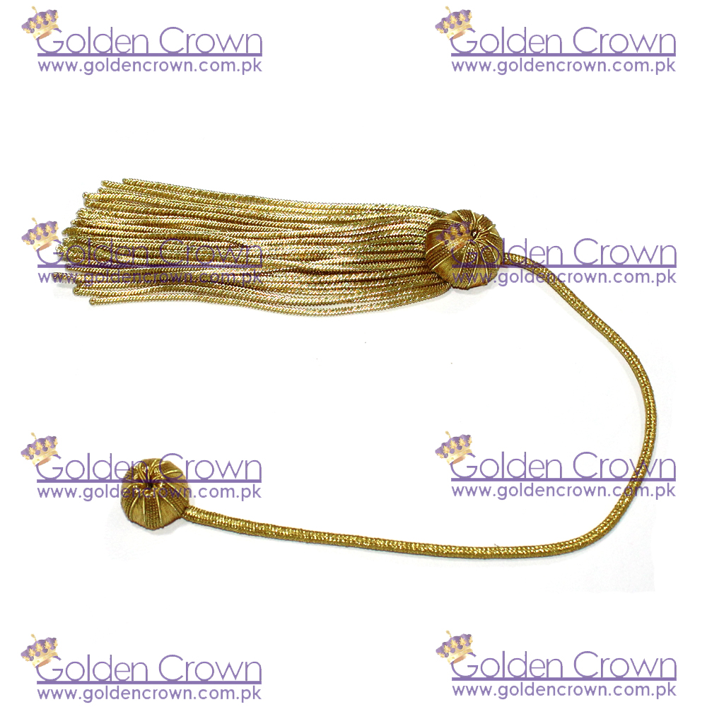 Metallic Antique Bullion Wire Tassels, Bullion Wire Tassel with Gold.