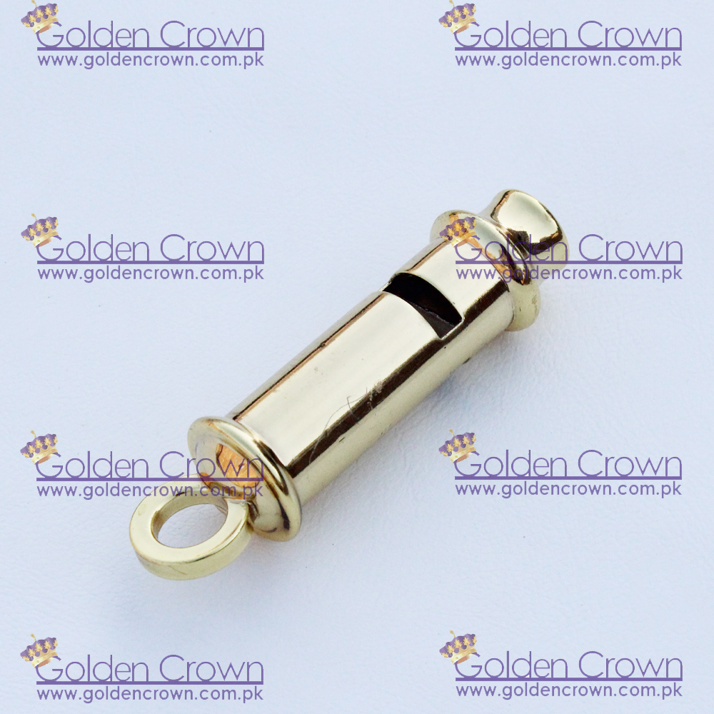 Factory Gold Plated  Metropolitan Police Emergency Whistle With Swivel 