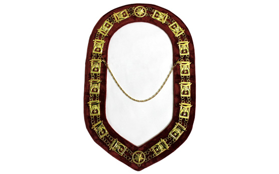 Masonic Regalia Shrine golden Metal Chain Collar