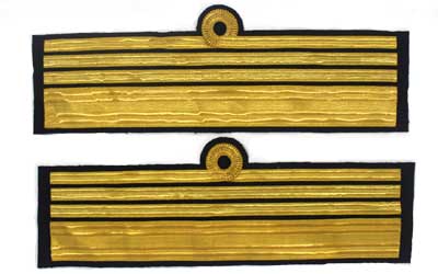 Cuff Rank Sleeve 1Curl 2 Bars Gold wire Commander R305 