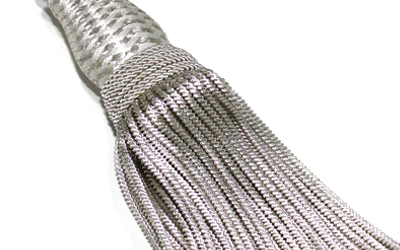French Metallic Silver Bullion Tassel French Bullion Wire Tassels
