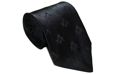 Masonic Tie with self print Square Compass