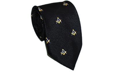 Masonic Craft Masons 100% Silk Tie Embroided Square Compass & G Lodge Gift