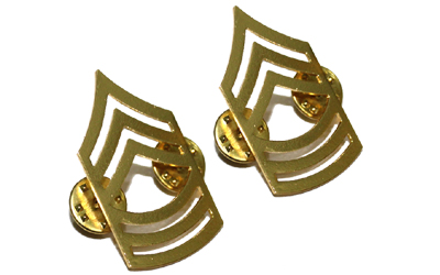 Army Chevron Master Sergeant 22k gold plated
