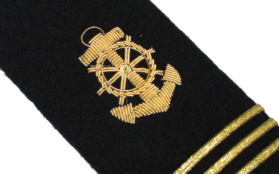 Merchant Marine American Navy Shoulder Boards Anchor Three Bar
