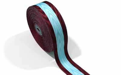 Moire Ribbons Maroon And Sky Blue