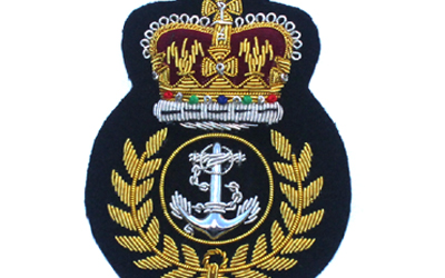 British Royal Navy Cap Bullion Badge