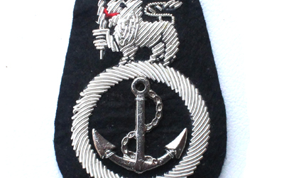 Silver Bullion Wire SA Navy Cap Badge Supplier
