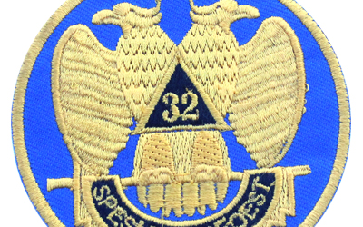 Masonic Machine Embroidered Patch 32nd Degree