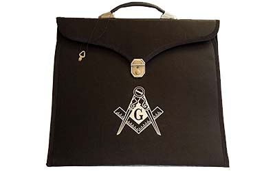 Masonic Regalia Aprons File Case with Hard Handle for MM/WM Apron in Briefcase Style