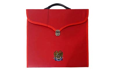 Masonic MM/WM Full Dress Scottish Rite Red File Cases with hard handle