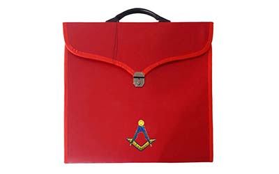 Masonic Square Compass Red File Cases with hard handle 